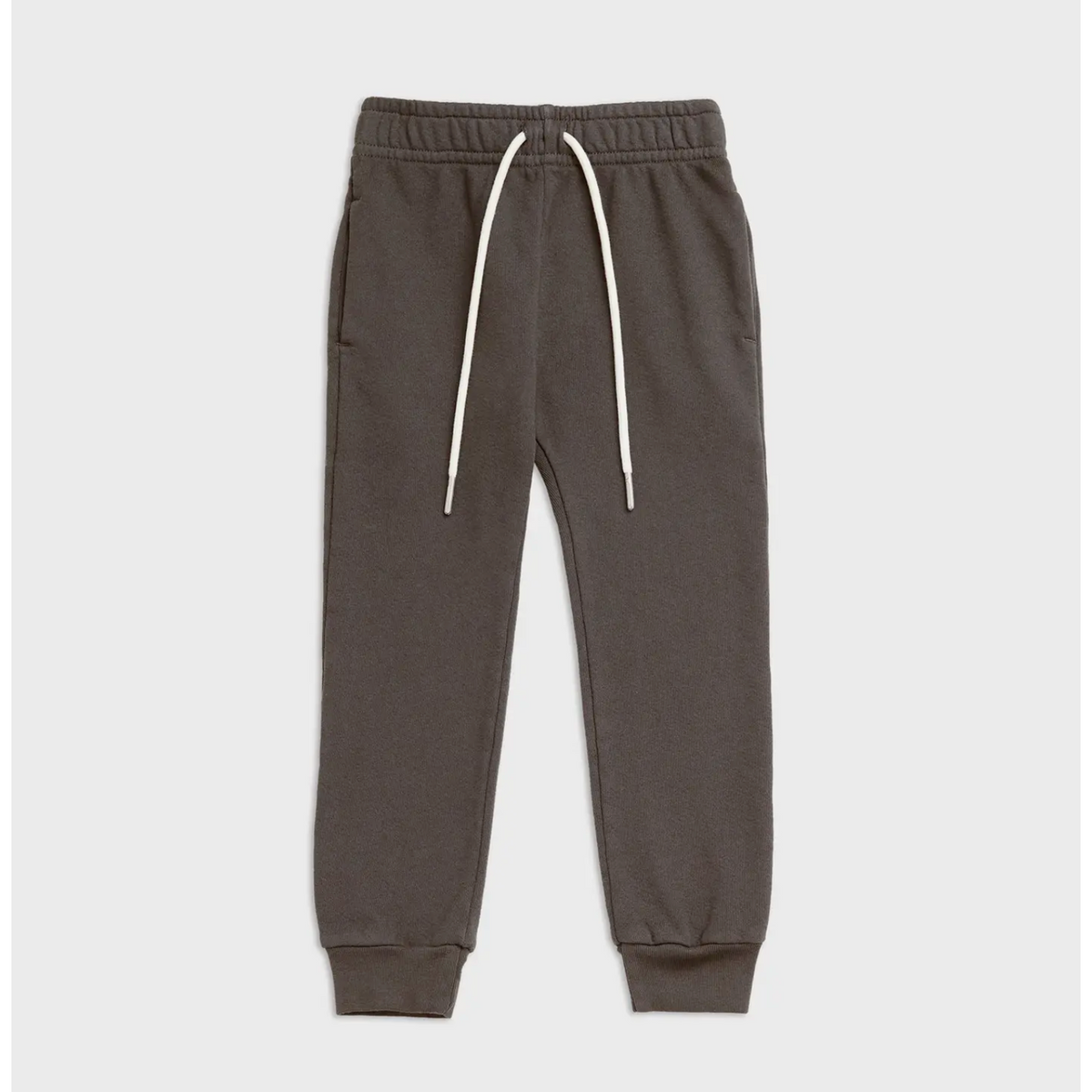 mini organic terry classic jogger | charcoal