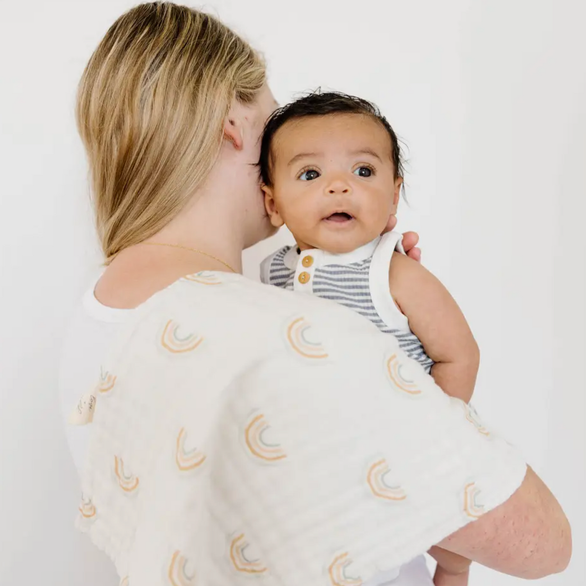 muslin burp cloths | rainbow