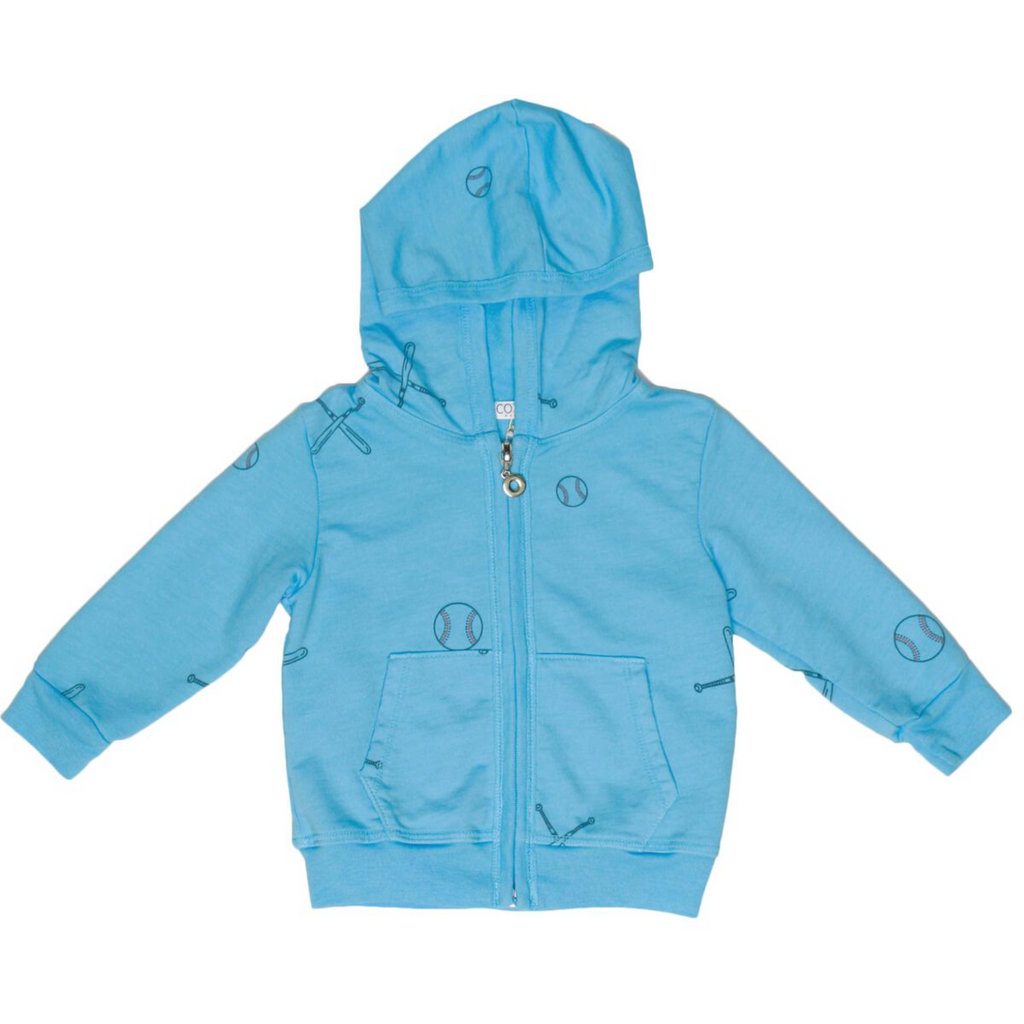 baseball hoodie | blue