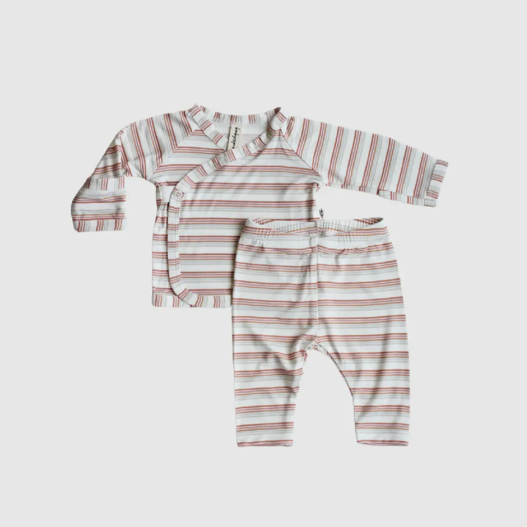 snap top set in rainbow stripe