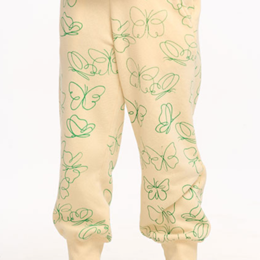 butterfly cotton fleece sweatpant