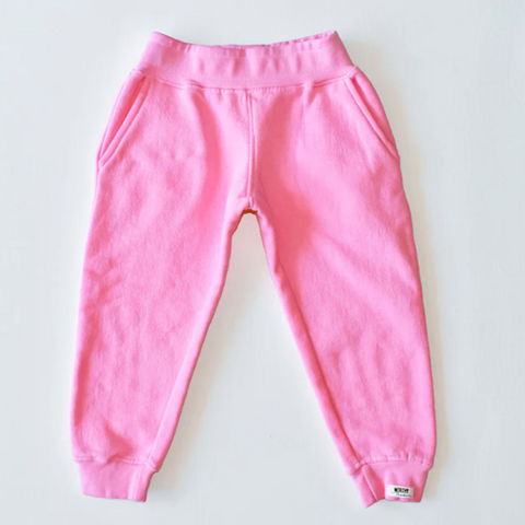 garment dyed joggers | pink