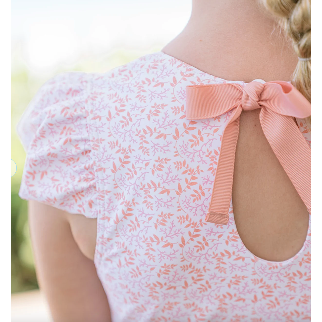girls calypso coral botanic cap sleeve rashguard one piece