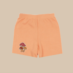 mushroom sweat shorts | peach