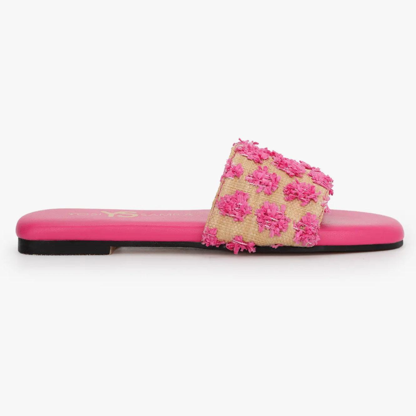 miss reese slide | pink pom raffia