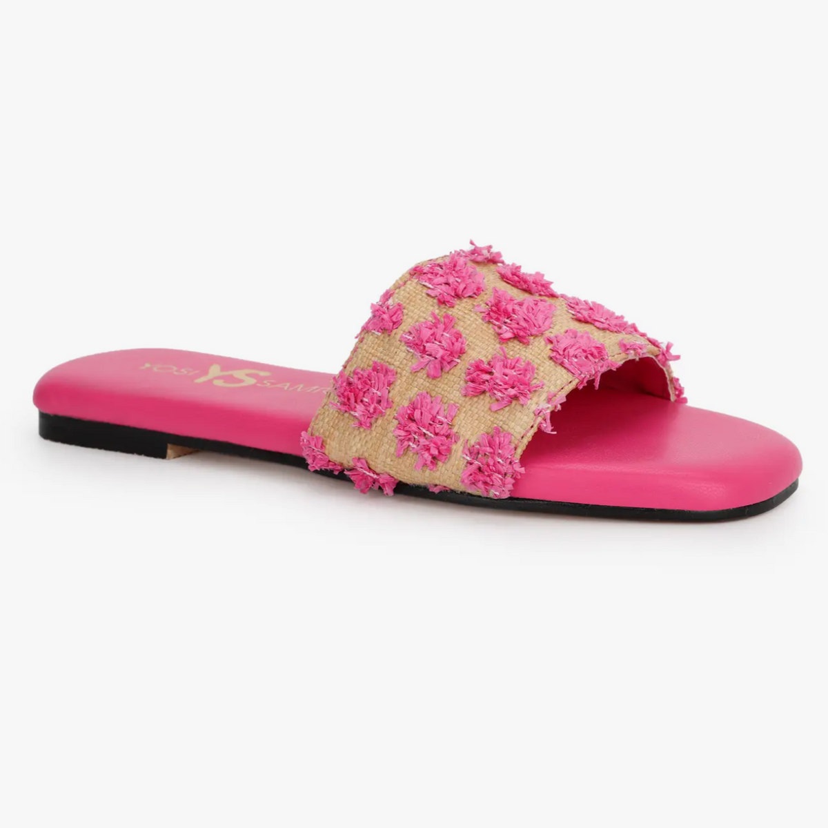 miss reese slide | pink pom raffia