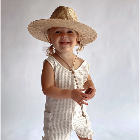 kids beau packable straw hat