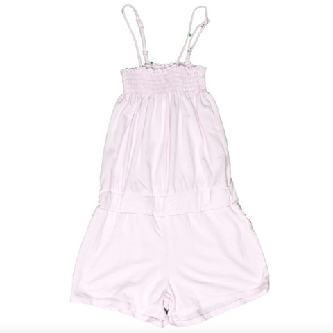 smocking romper | brush apricot