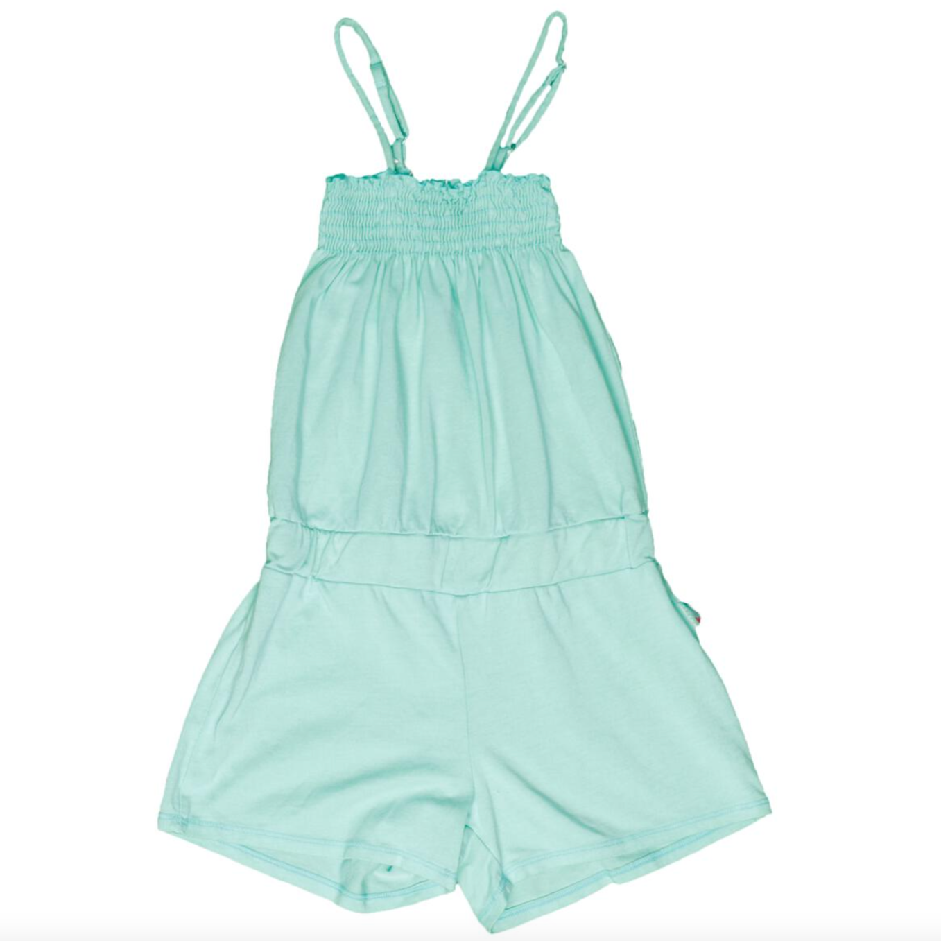 smocking romper | mint