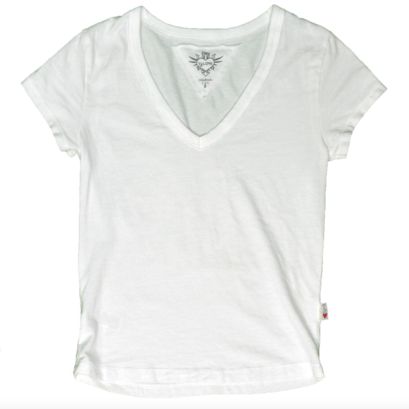 cap sleeve v-neck | white