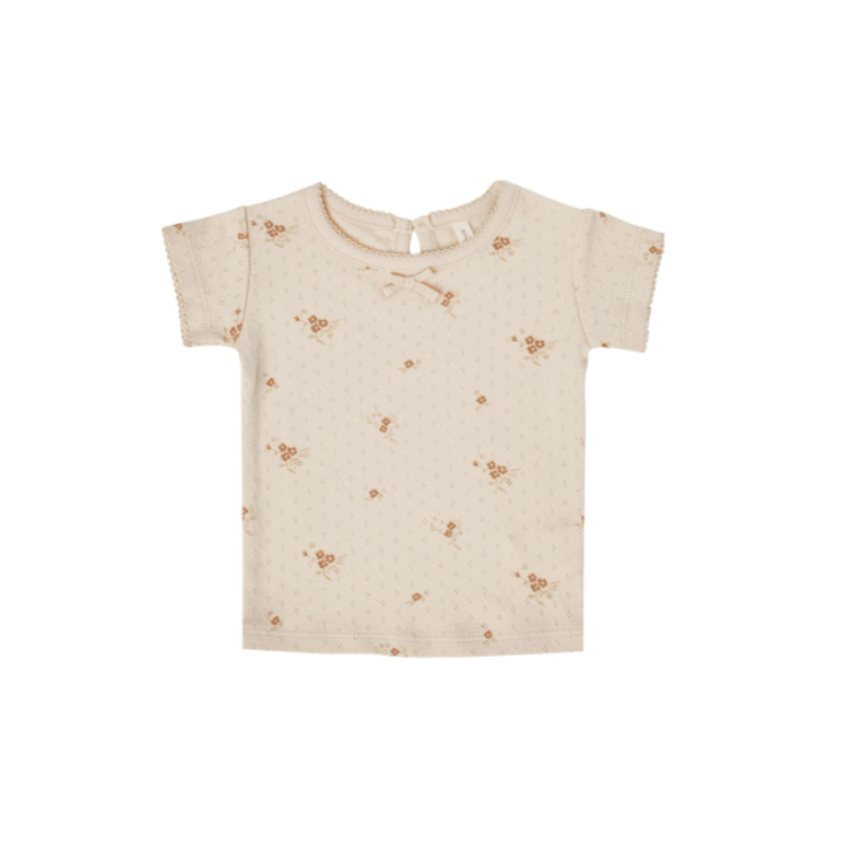 pointelle tee | ditsy clay