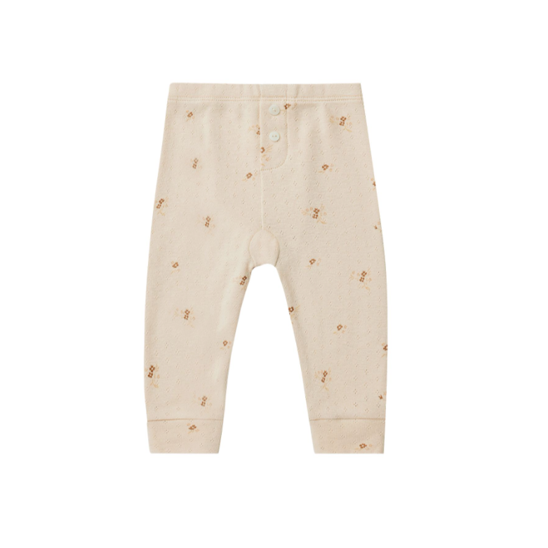 pointelle legging | ditsy clay