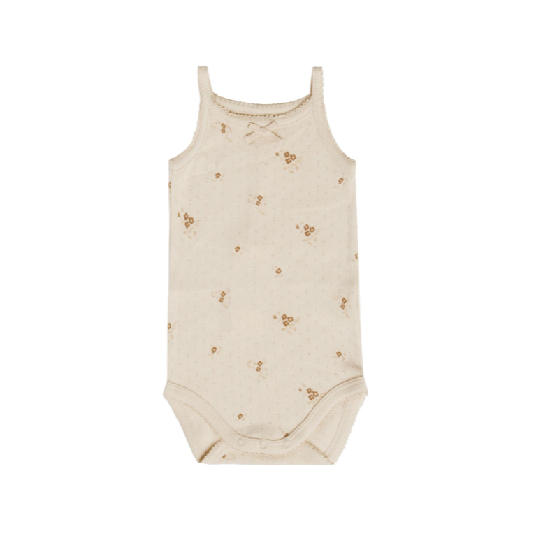 pointelle tank bodysuit | ditsy clay