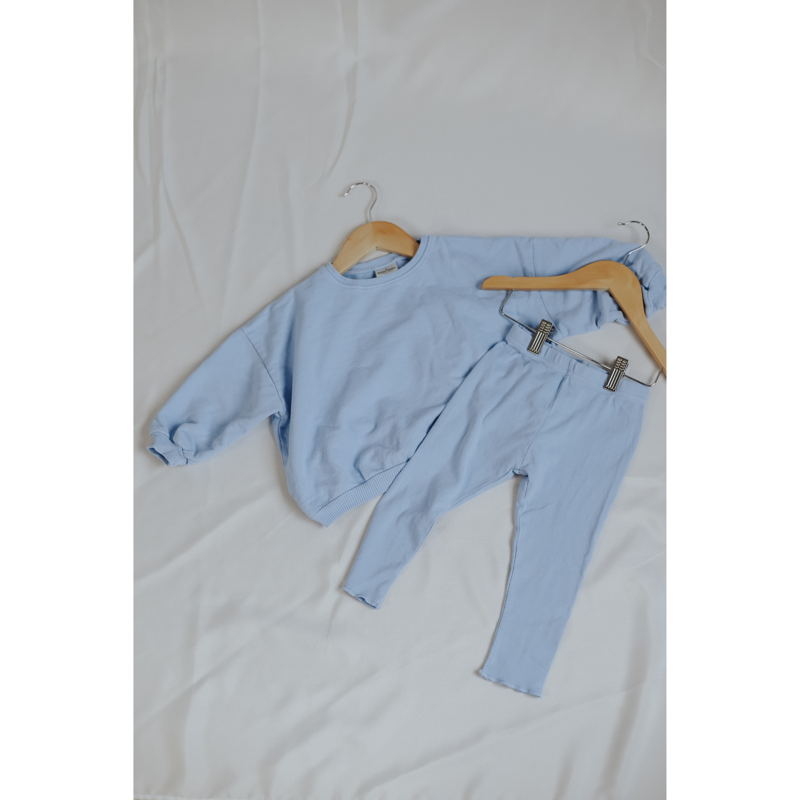 sky blue crewneck lounge set