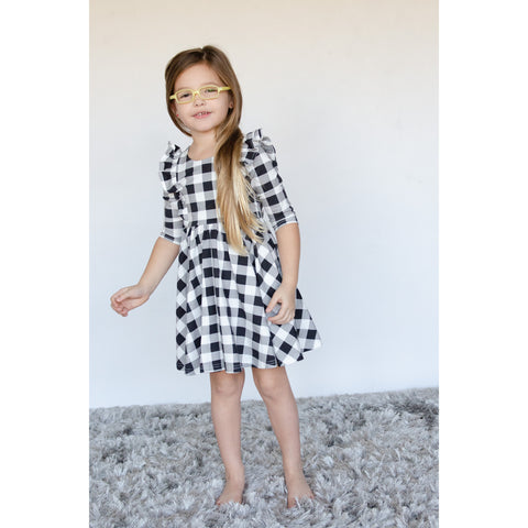 adelisa dress in eucalyptus plaid