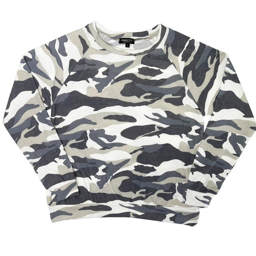 alfie sand camo faux cashmere sweatshirt