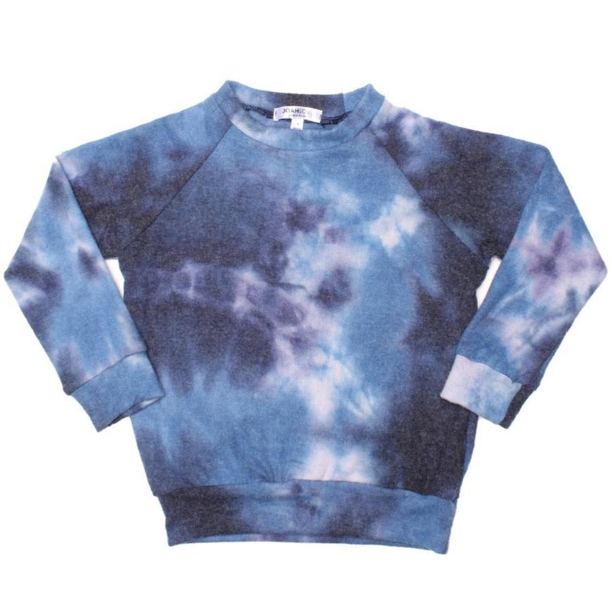 alfie blue tie dye faux cashmere sweatshirt