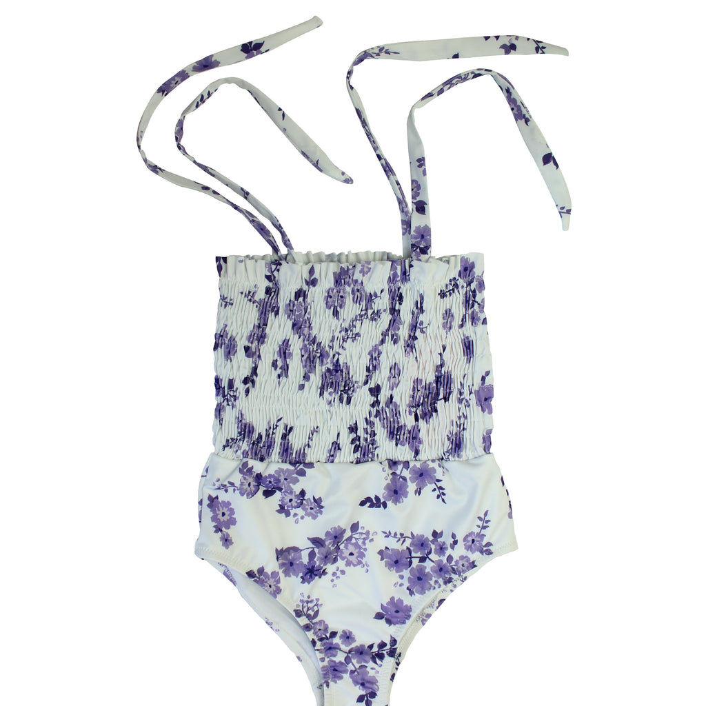 amalia swimsuit in lavender floral