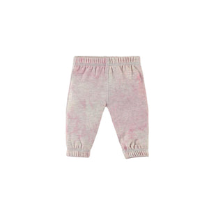 baby blanket blend sweatsuit in heathered grey pink tie dye