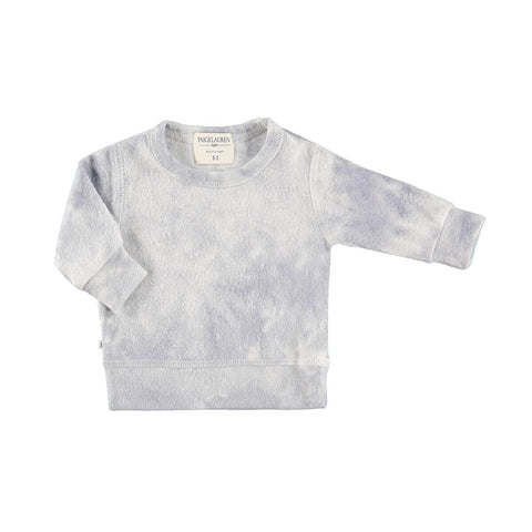baby hacci loungewear in crystal grey tie dye