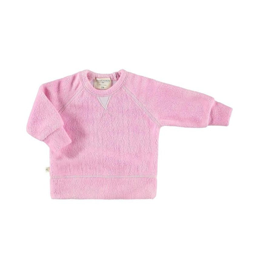 baby sherpa loungewear set | marble pink