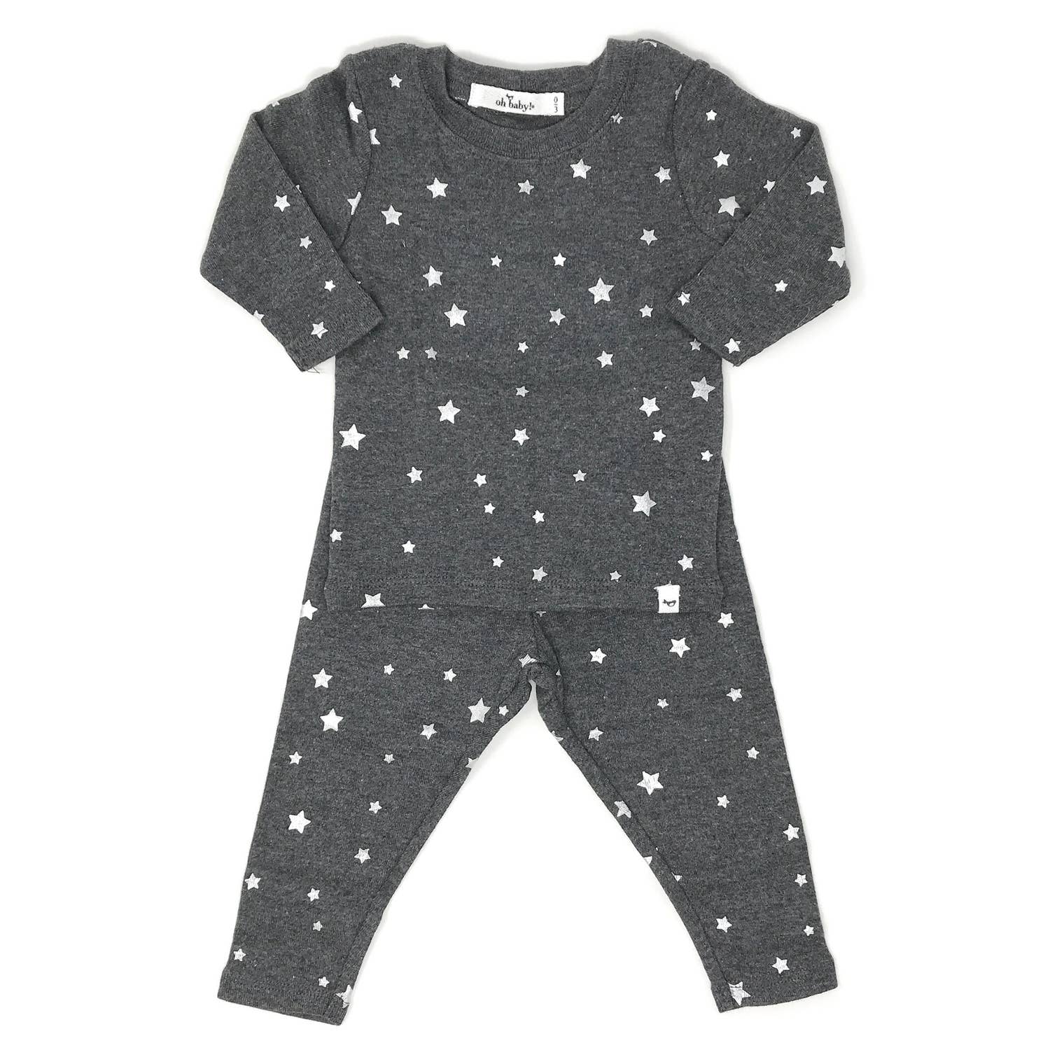 baby silver stars 2 piece set