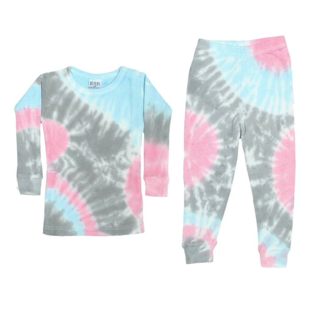 2 piece thermal pajamas in grace tie dye