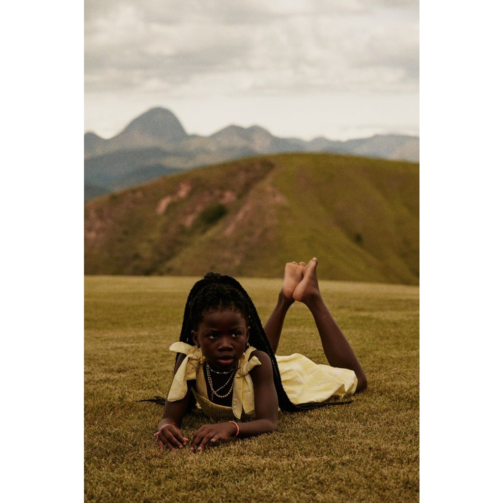 balloon dress in yellow