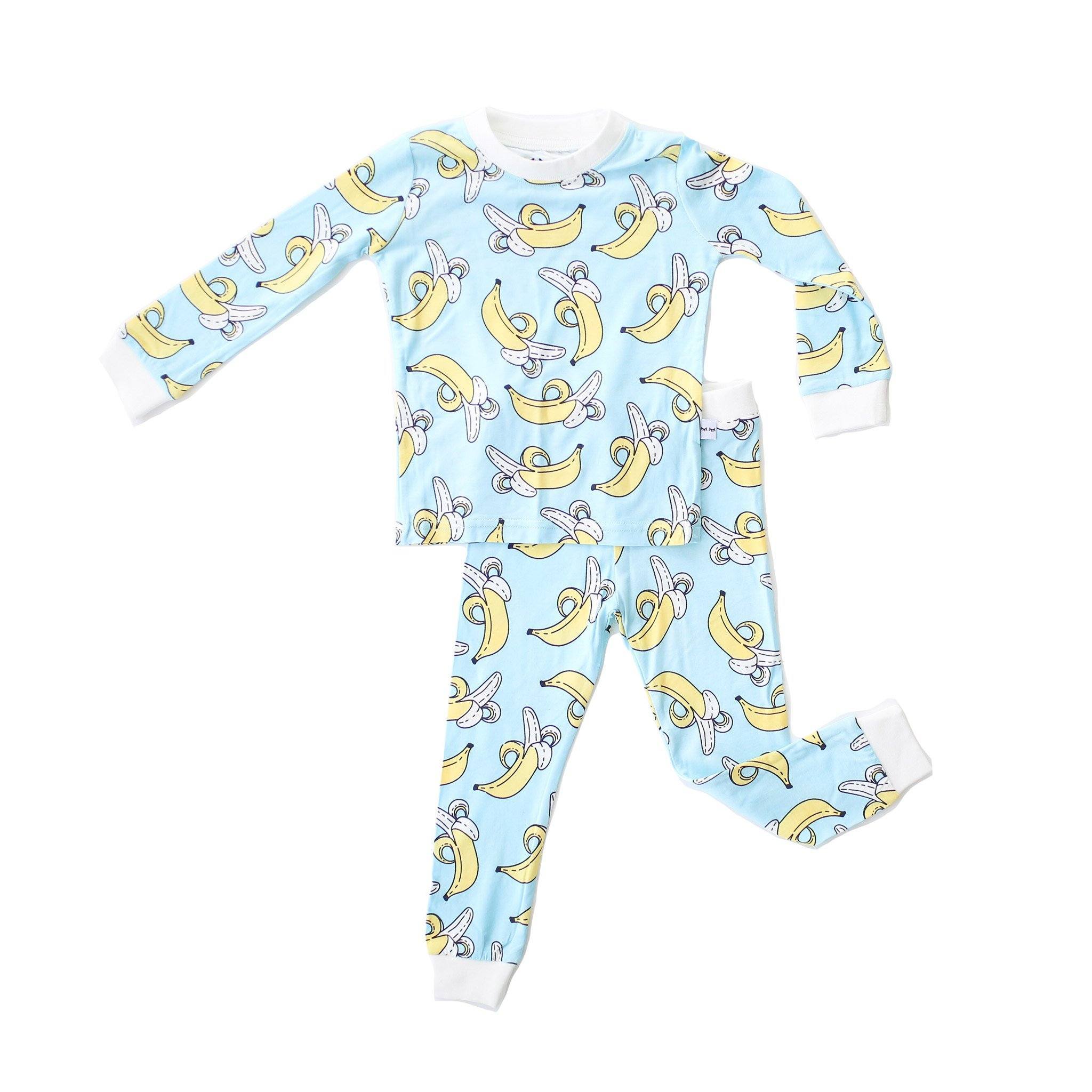 bananas two-piece bamboo viscose pajama set