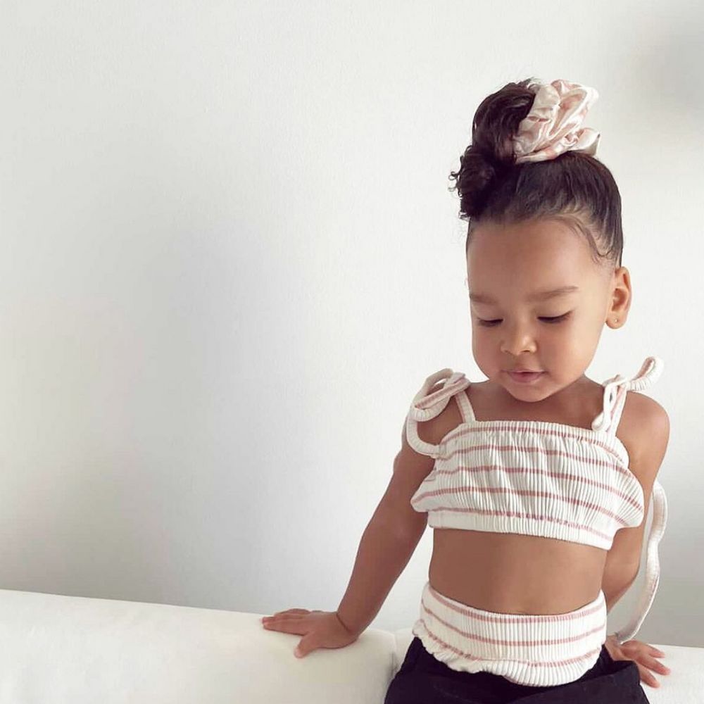 beach set in pink stripe