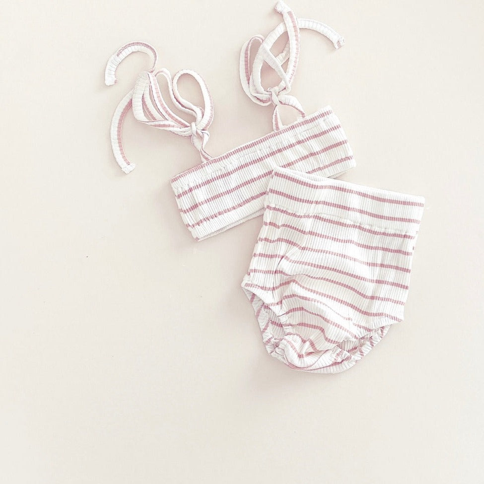 beach set in pink stripe