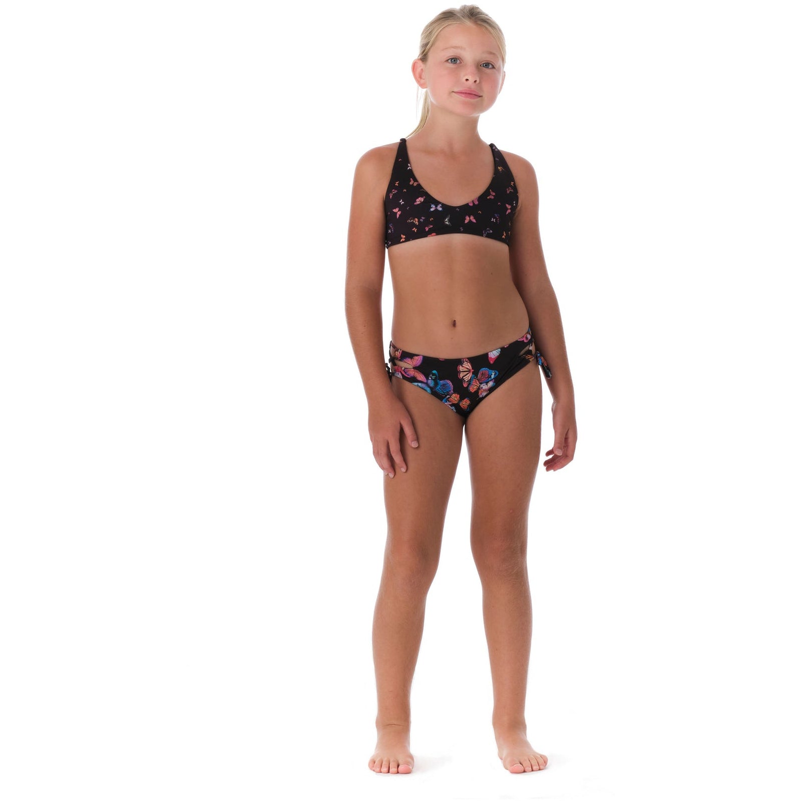 bikini suit in black butterfly