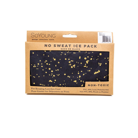 black + gold splatter sweat-proof ice pack
