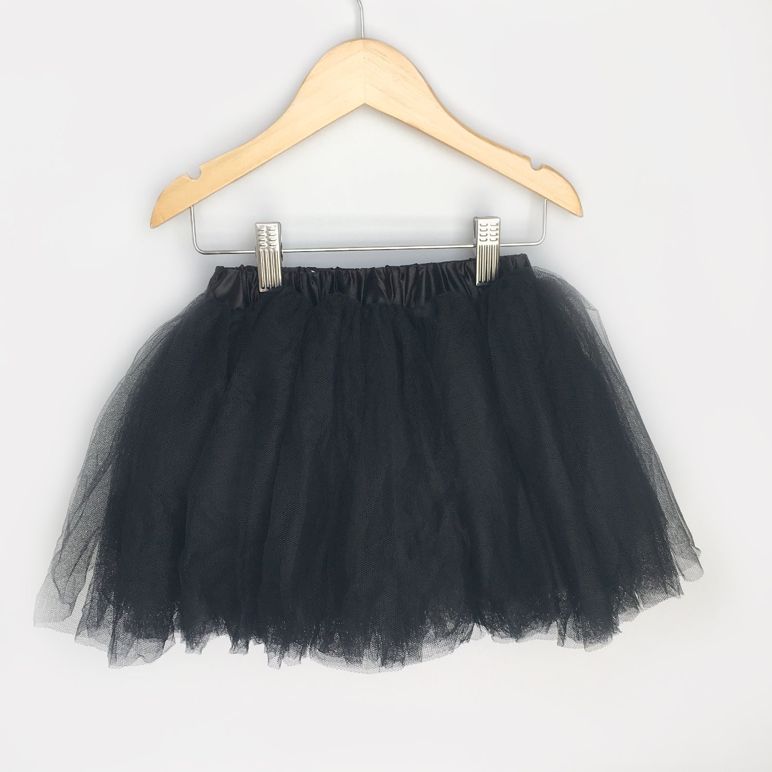 black knee length tulle skirt