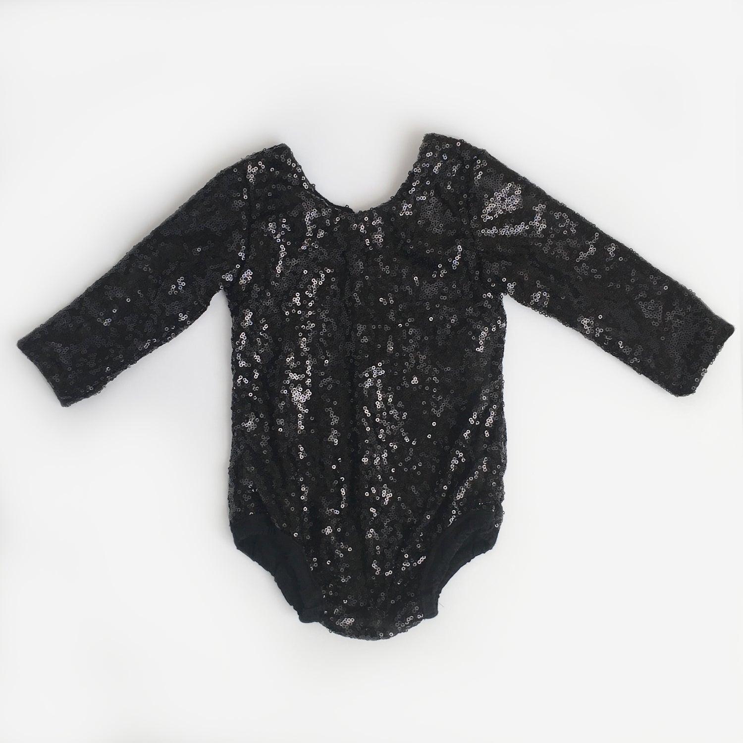 black sequin leotard