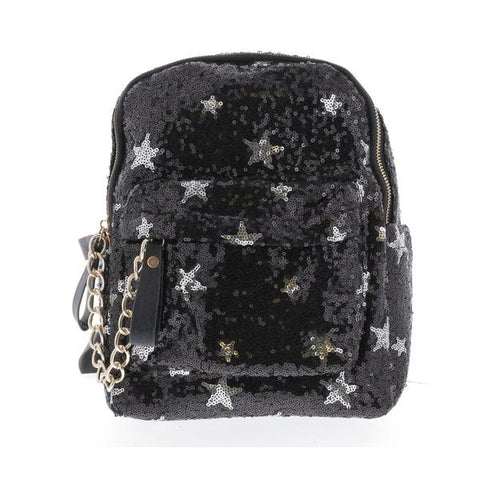 black star sequin backpack