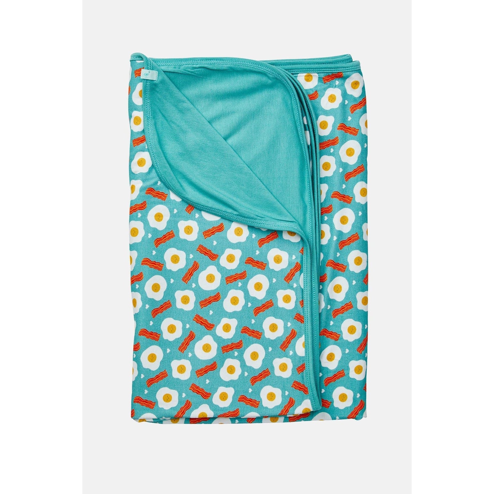 Stretchy Oversized Blanket - Bacon & Eggs Blue