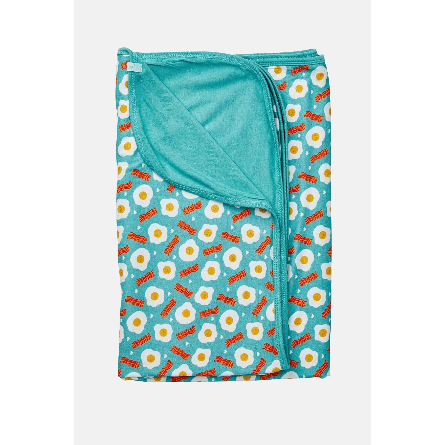Stretchy Oversized Blanket - Bacon & Eggs Blue