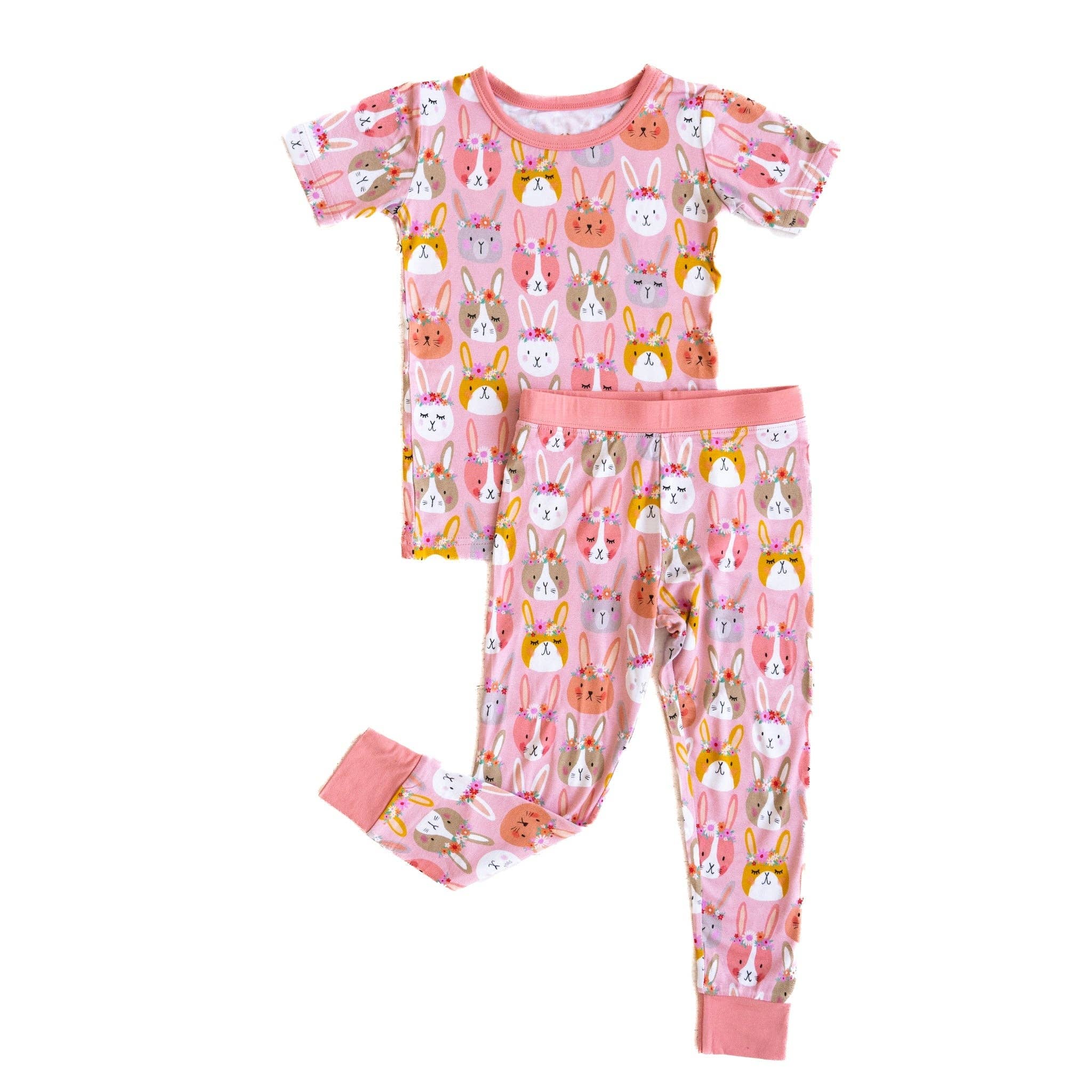 boho bunnies two-piece s/s bamboo viscose pajama set
