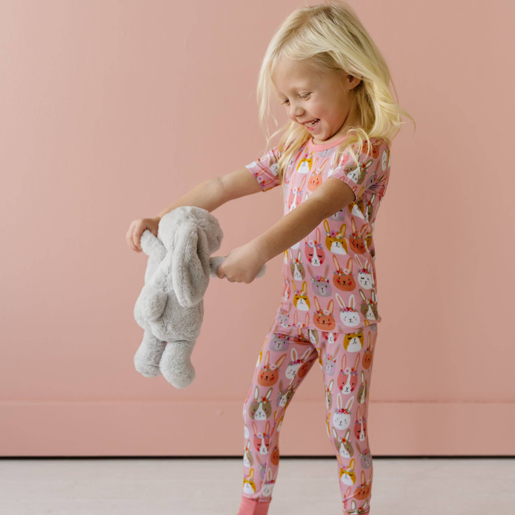 boho bunnies two-piece s/s bamboo viscose pajama set