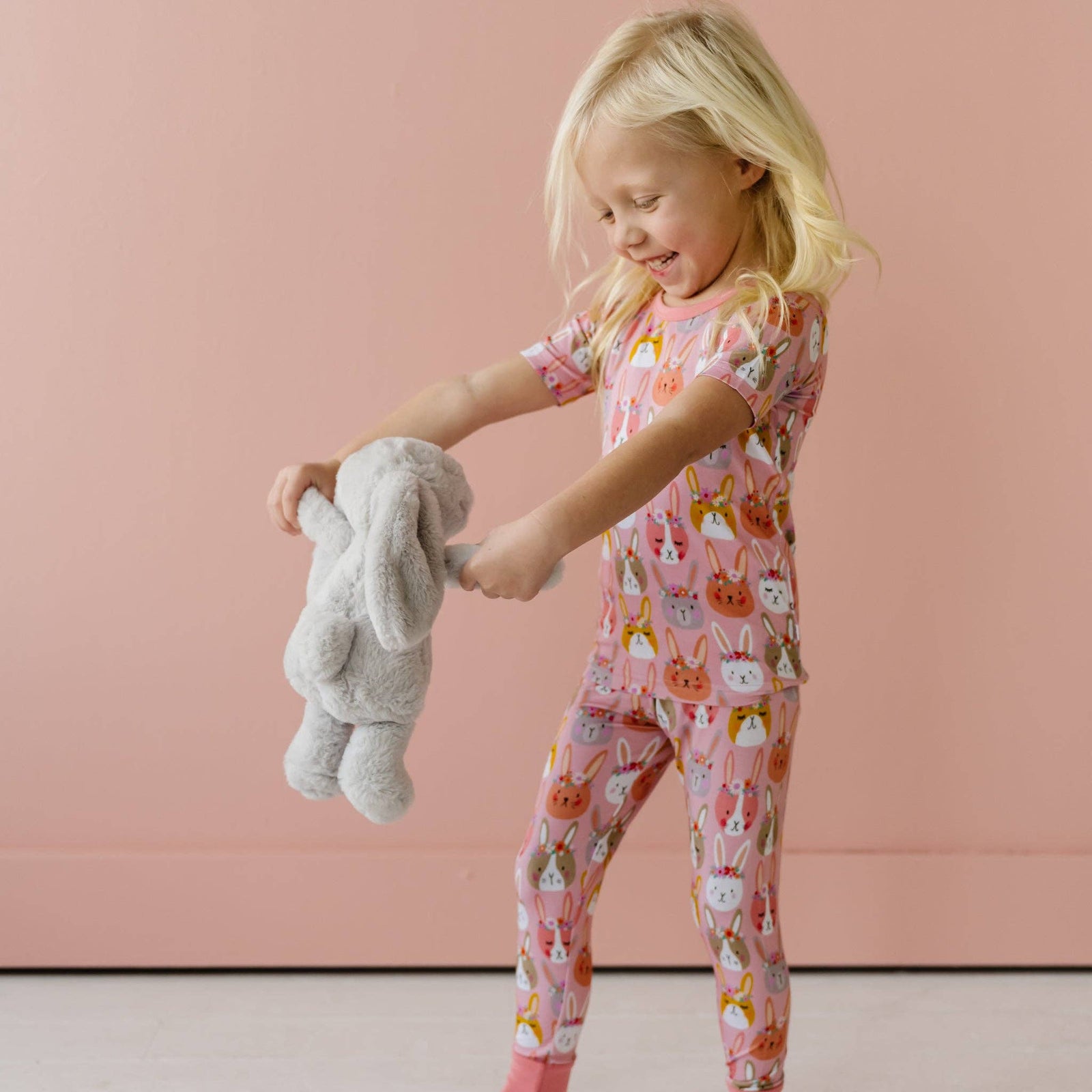 boho bunnies two-piece s/s bamboo viscose pajama set