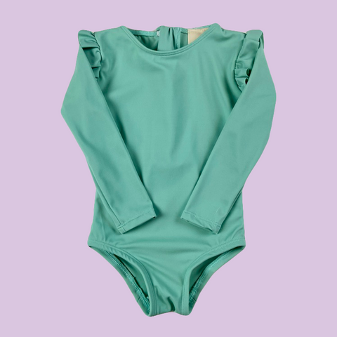 bonbon swim mia suit in seafoam green
