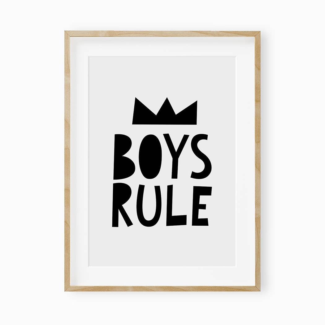 boy rule wall print