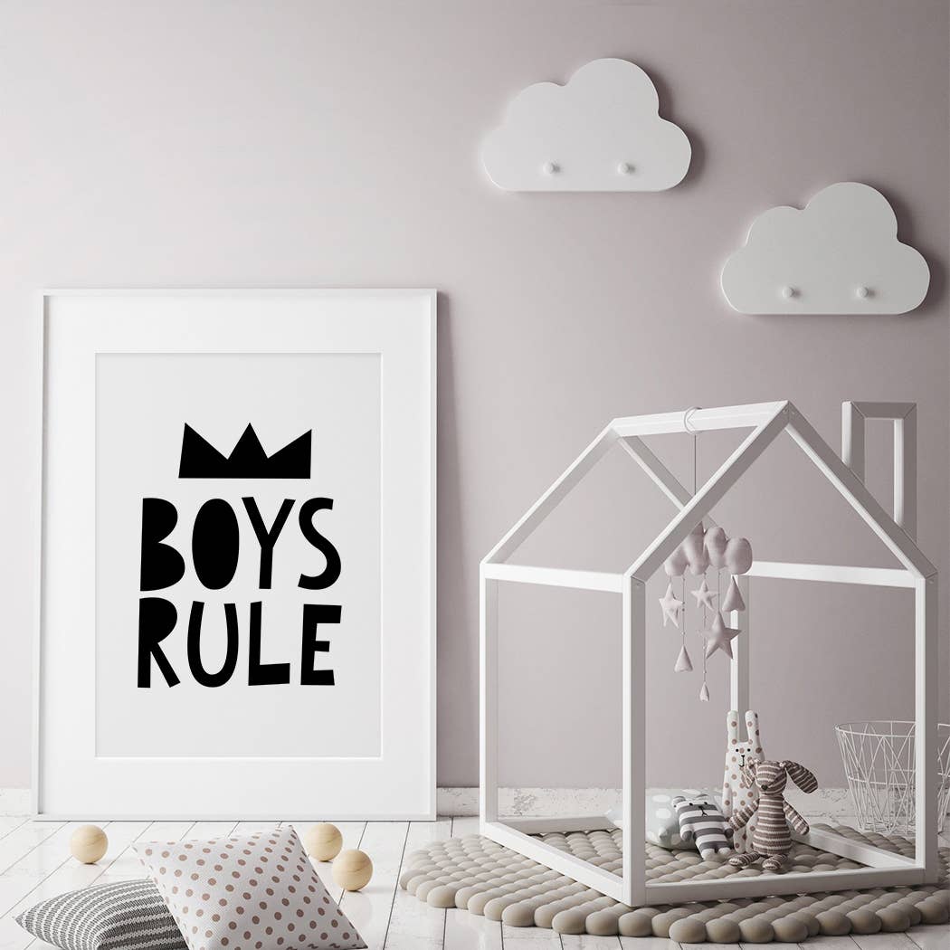 boy rule wall print