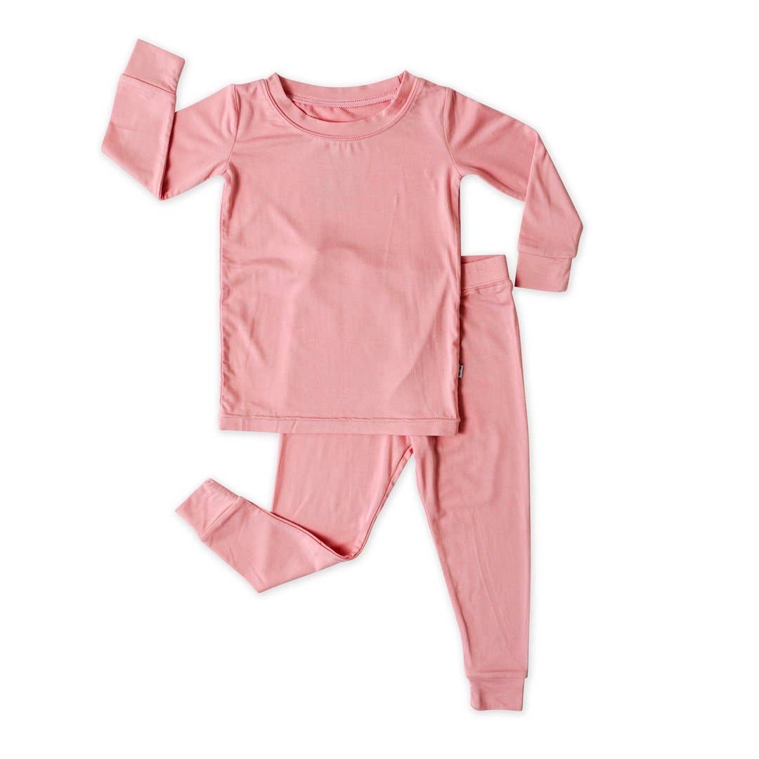 bubblegum two-piece bamboo viscose pajama set