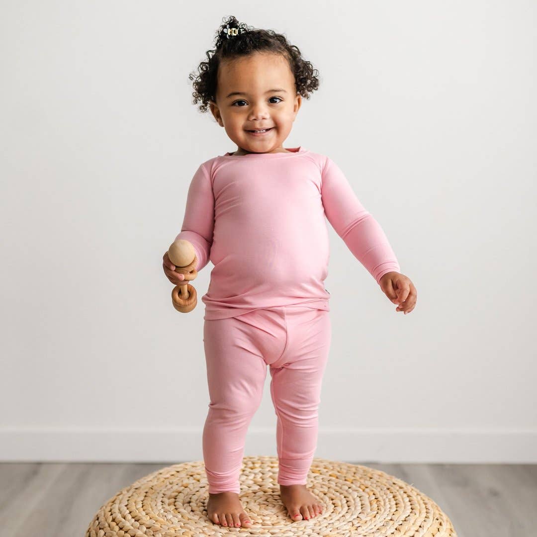 bubblegum two-piece bamboo viscose pajama set