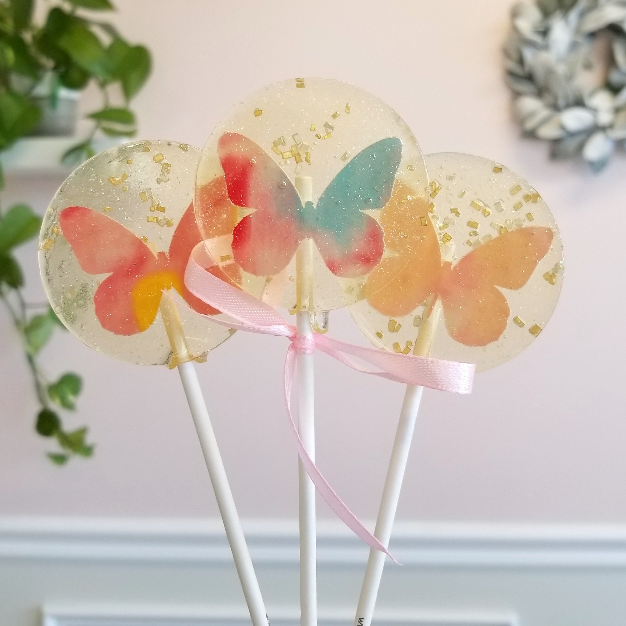butterfly and spring lollipop
