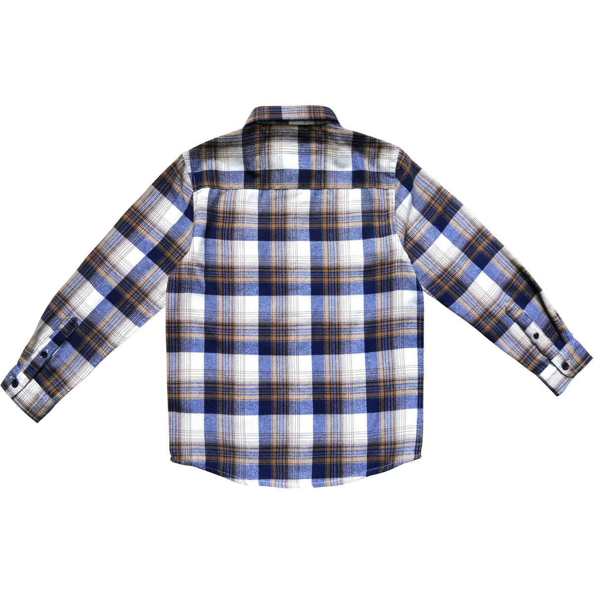 button down woven shirt with pocket in blue