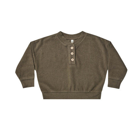 henley sweatshirt || army