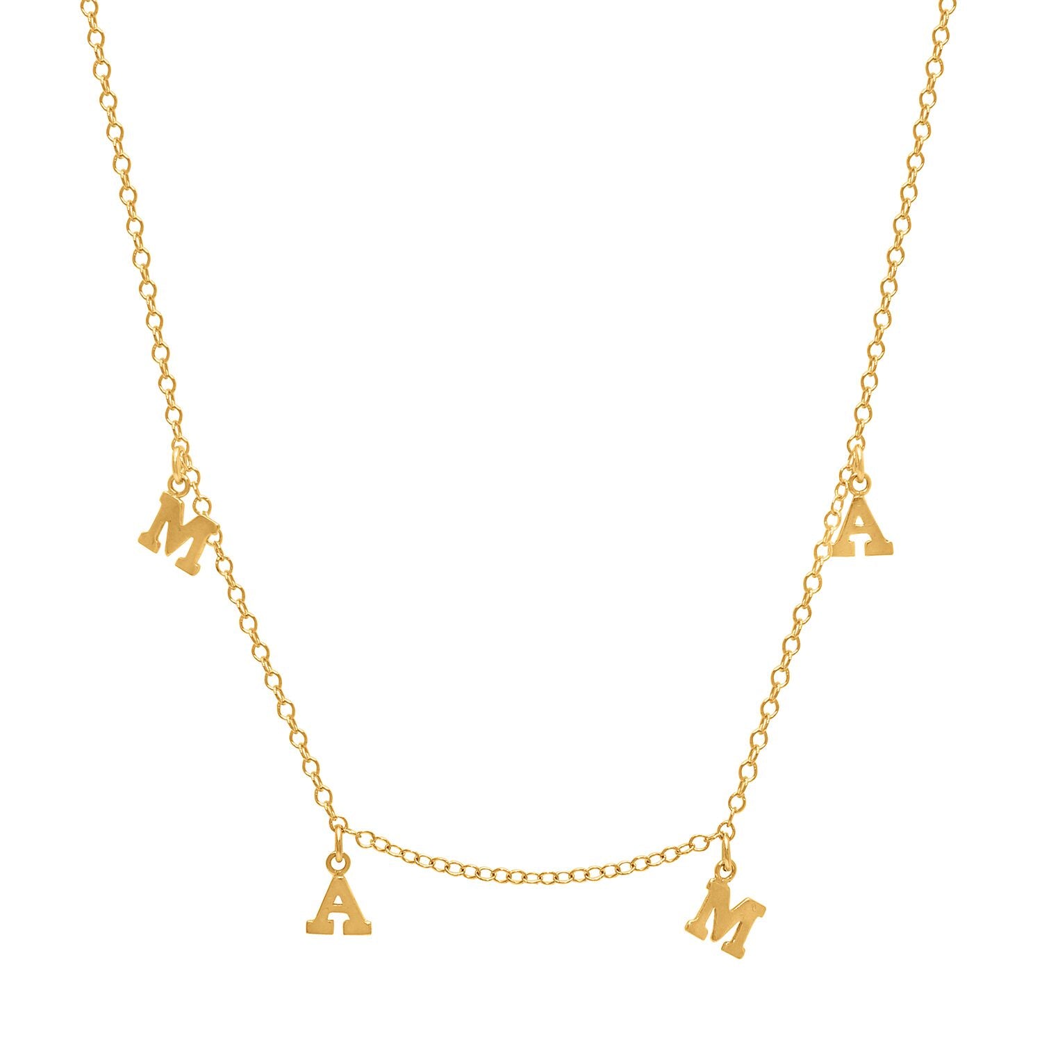 caitlin nicole jewelry hanging initial necklace in 14k gold filled